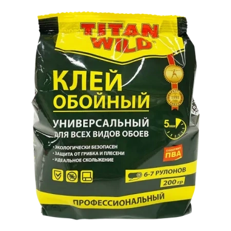 Титан клей для обоев универсальный 200гр. ПАКЕТ фото 1