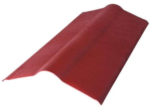 ОНДУЛИН Черепица Коньковый элемент красный L=1000мм (15шт/уп) фото 1