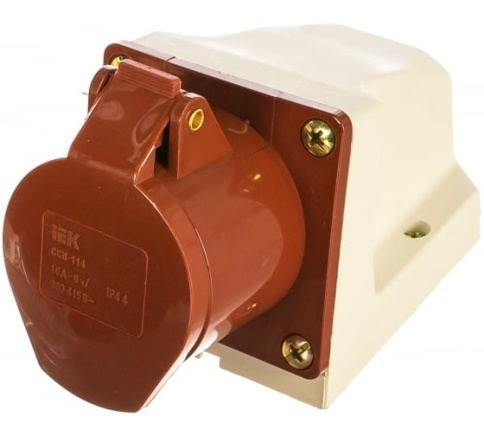 Розетка 114 стационарная 16А 3Р+РЕ 380В IP44 ИЭК фото 1