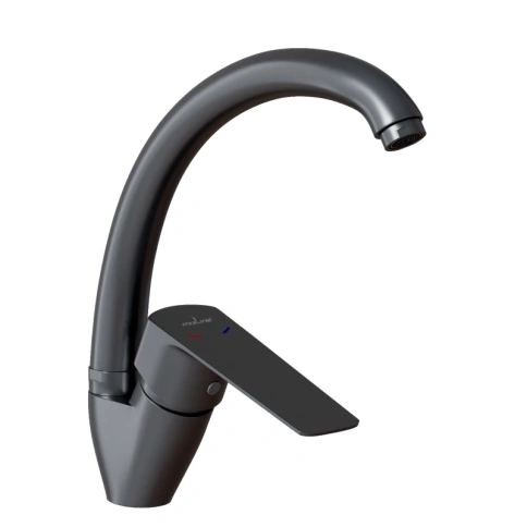Смеситель для кухни 35к MIXLINE ML15-032GR Графит высокий излив фото 1