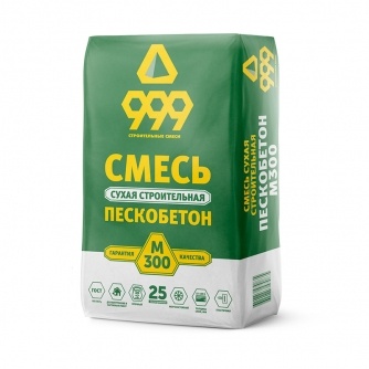Смесь сухая кладочная СМ999 М-300 Пескобетон 25кг фото 1