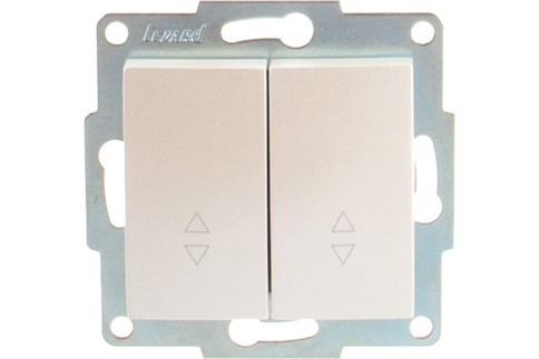 *Lezard Механизм выключателя проходной с/у 2кл жем/бел перламутр KARINA 707-3088-106 фото 1