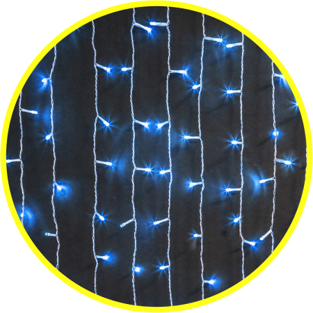 Навигатор 61866 Гирлянда Занавес NGF-С01-357B-8-2*1,5m-230-TR-IP20  фото 1