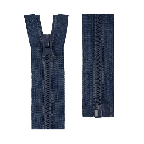 Молния трактор разъемная Т10 (6мм) ,1замок 80 см, т.синяя фото 1