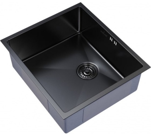 MIXLINE PRO Мойка подст.монт.500х440х200 т3,0 Черный графит (+сифон)  фото 3