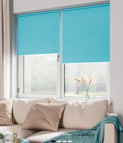 Рулонная штора МР Блекаут 42,5 х175 бирюза фото 1