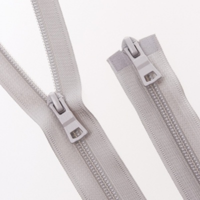 Молния "витая" Т7 2 замка 70см, св.серый фото 1