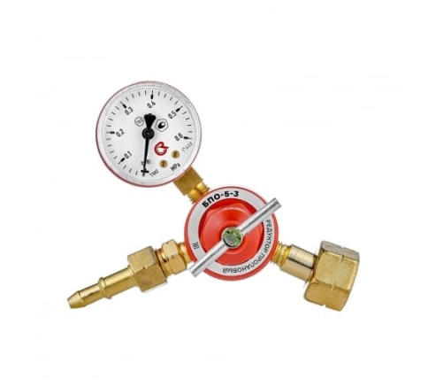 Регулятор (редуктор) БПО-5-3 пропановый с радиальным подключением (ПТК) фото 1