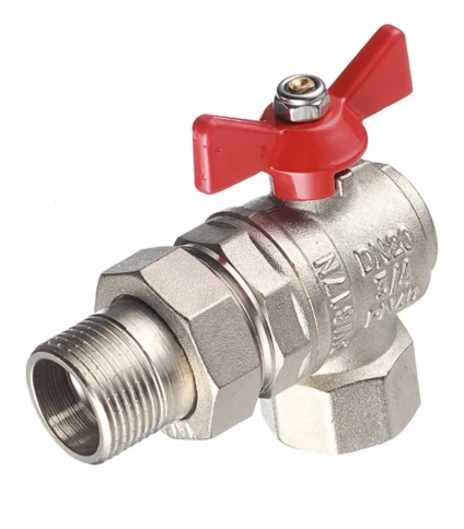 Кран шар. американка VT.228 3/4 г/ш бабочка угловой  фото 1