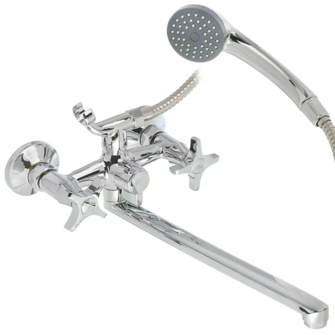 Aqwin Смеситель для ванны А22312 с кран-буксой, хром фото 1