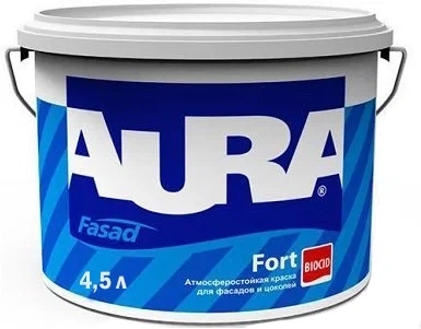 Акриловая матовая износостойкая краска для фасадов "AURA FACADE 4.5л", тонируется по ESKAROCOLOR фото 1