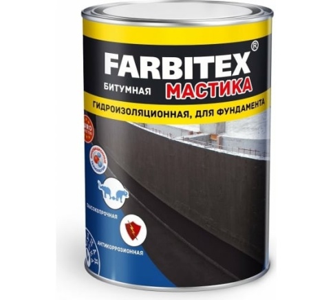 FARBITEX Мастика битумная гидроизоляционная 17кг фото 1