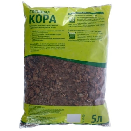 Кора сосновая 5л фракция 0,8-1,5см фото 1