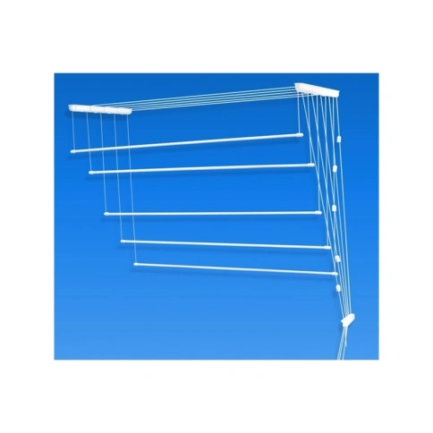 Сушилка для белья ЛИАНА (5 веревок) длина 1,6м белая фото 1