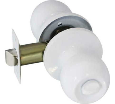 Защелка межкомнатная ЗШ-03 (белый) (фиксатор) фото 1