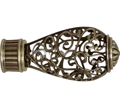 Наконечник 28мм Кружево Золото антик!! фото 1