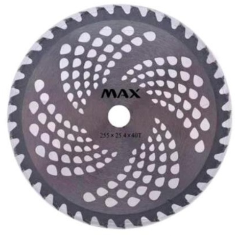 MAX Нож для триммера 255х25,4х40Т В0229В с победитовыми напайками  фото 1