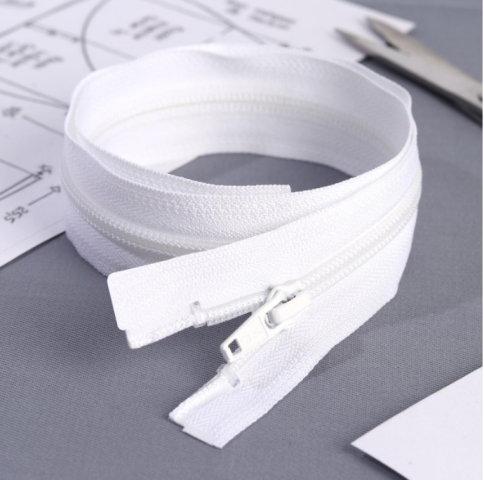 Молния пласт. спираль №5, 60см, белая фото 1