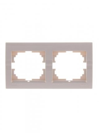 Lezard Рамка 2-ая горизонтальная крем DERIY 702-0300-147 фото 1