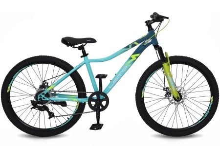 Велосипед 26" LETO ALMA, сталь, рама 15", 7-ск, голубой/серый С26024 фото 1