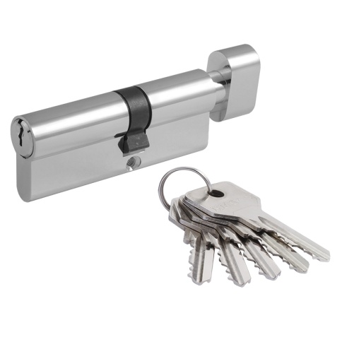 Цилиндр с вертушкой STD AL асимметричный ЛВ-80 (45-35В) хром фото 1