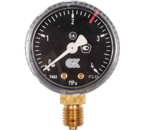Манометр ацителеновый 0,4 МПа 4 кгс/см.кв фото 1