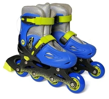 Коньки роликовые, пласт., р.30-33, сине-зеленые (641020) фото 1