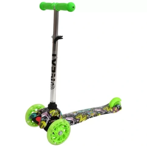 Самокат 3-х кол. NEXT, принт, свет. колеса JP-MG-02B-WTP3 фото 1