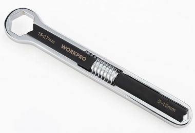(*)Ключ универсальный регулируемый гаечный (5-27мм, 3/16"-1 1/16") метрич, дюйм WORKPRO (WP272016) фото 1