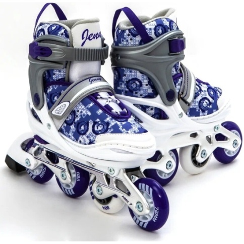 Роликовые коньки Модель Jenny sum бел/фиолет р.38-41 фото 1
