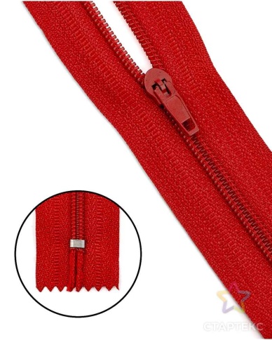 Молния брючная Т4/20см,красная фото 1