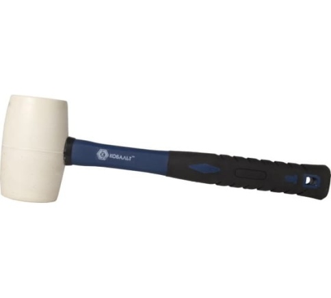 КОБАЛЬТ Киянка 680гр 70мм белая резина фиберглас рукоятка (241-086) фото 1
