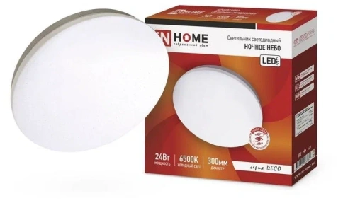 IN HOME светодиодный светильник DECO 24Вт 6500К 230В 300мм НОЧНОЕ НЕБО фото 1