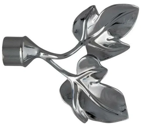 Наконечник 16мм Листочки Хром глянец фото 1