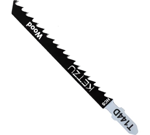 Пилка д/лобзика Т 144 D (дерево-5шт) KETZU фото 1
