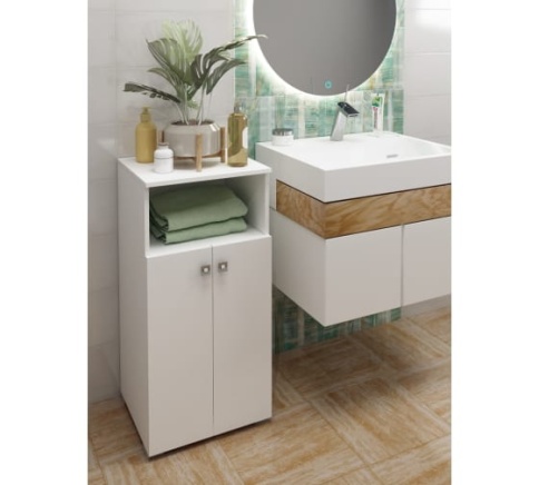 Пенал ВИОЛА 2двери, 1ниша белый 400*836*350 фото 1