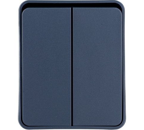 Выключатель 2кл 10А AtlasDesign Profi54 антрацит ATN544051 фото 1