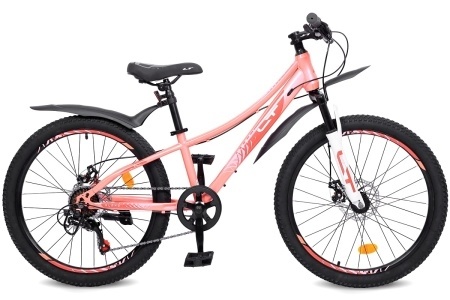 Велосипед 24" LTBIKE ALPHA, сталь, рама 11", 7-ск, коралловый С24016 (М) фото 1