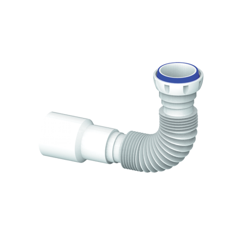 D45 Гофра 1 1/2"*40/50 (400 мм) с гайкой, плоская прокладка UNICORN фото 1