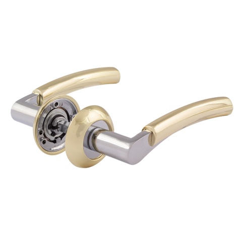 Ручка дверная AL 99A AL золото/хром фото 1