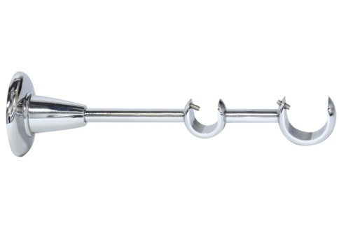 Кронштейн двойной открытый 16 мм Хром глянец фото 1