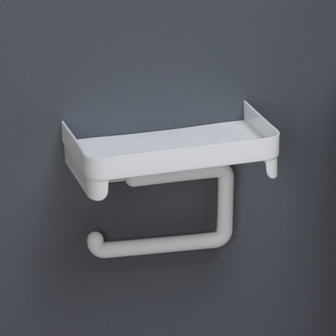 Держатель д/туалет. с полкой С062 белый фото 1