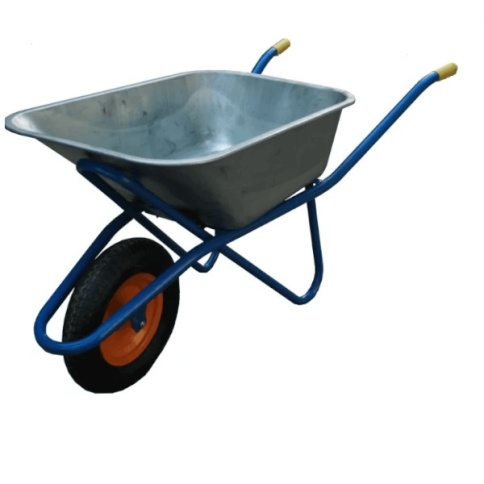 Тачка садово-строительная 1-кол. 110л 220кг пневмоколесо черная 16*4,00х8 Россия фото 1