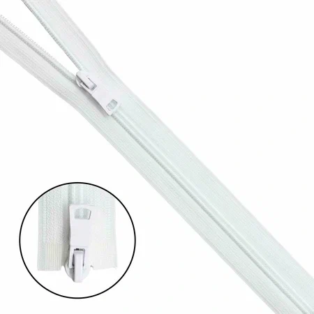 Молния "витая" Т7 2 замка 65см,белый фото 1