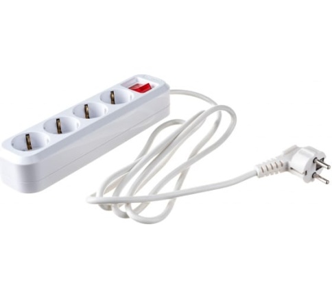 Удлинитель 4*2м 16А IP20 S-304  с выкл. ПВС 3х1 9634419 фото 1