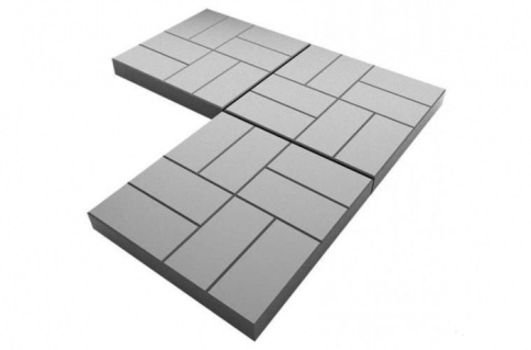 Плитка тротуарная серая 300х300х30 фото 1