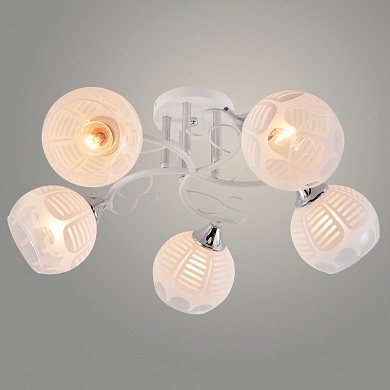 Люстра XA1522В/5 WH+CR белый/хром E27 фото 1