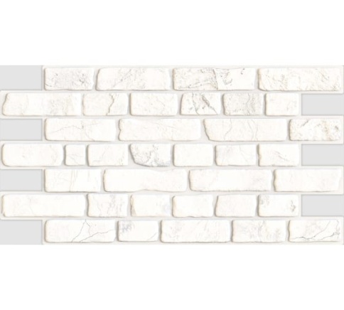 *Панель ПВХ 0,4 Кирпич Ретро белый фото 1