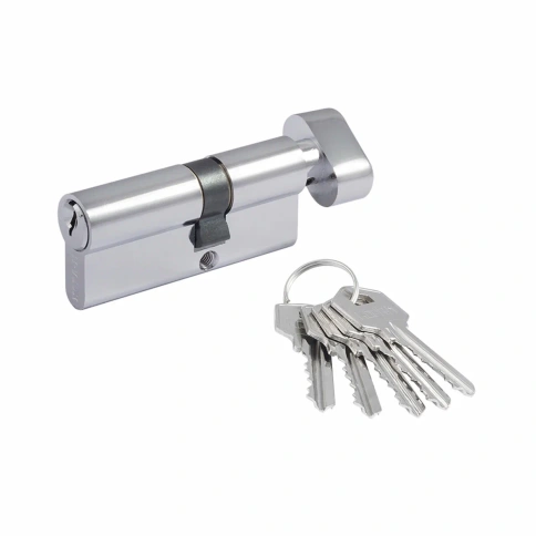 Цилиндровый мех-м с вертушкой ЛУВ-70 (хром) (40-30в) фото 1