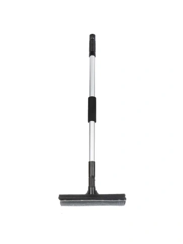 Швабра-окномойка губка, поролон-сетка, резина, 100х20 см, серная, телес. ручка, М.Искустница (215352 фото 1